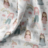 Printed Cotton TALINA White / Pink